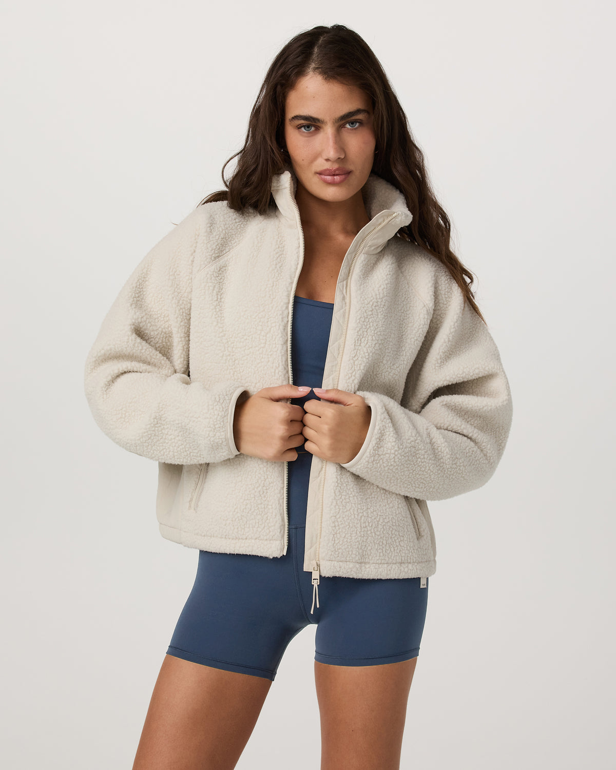 Women Vuori Alpine Jacket Women's Cozy Fleece Jacket in Bone