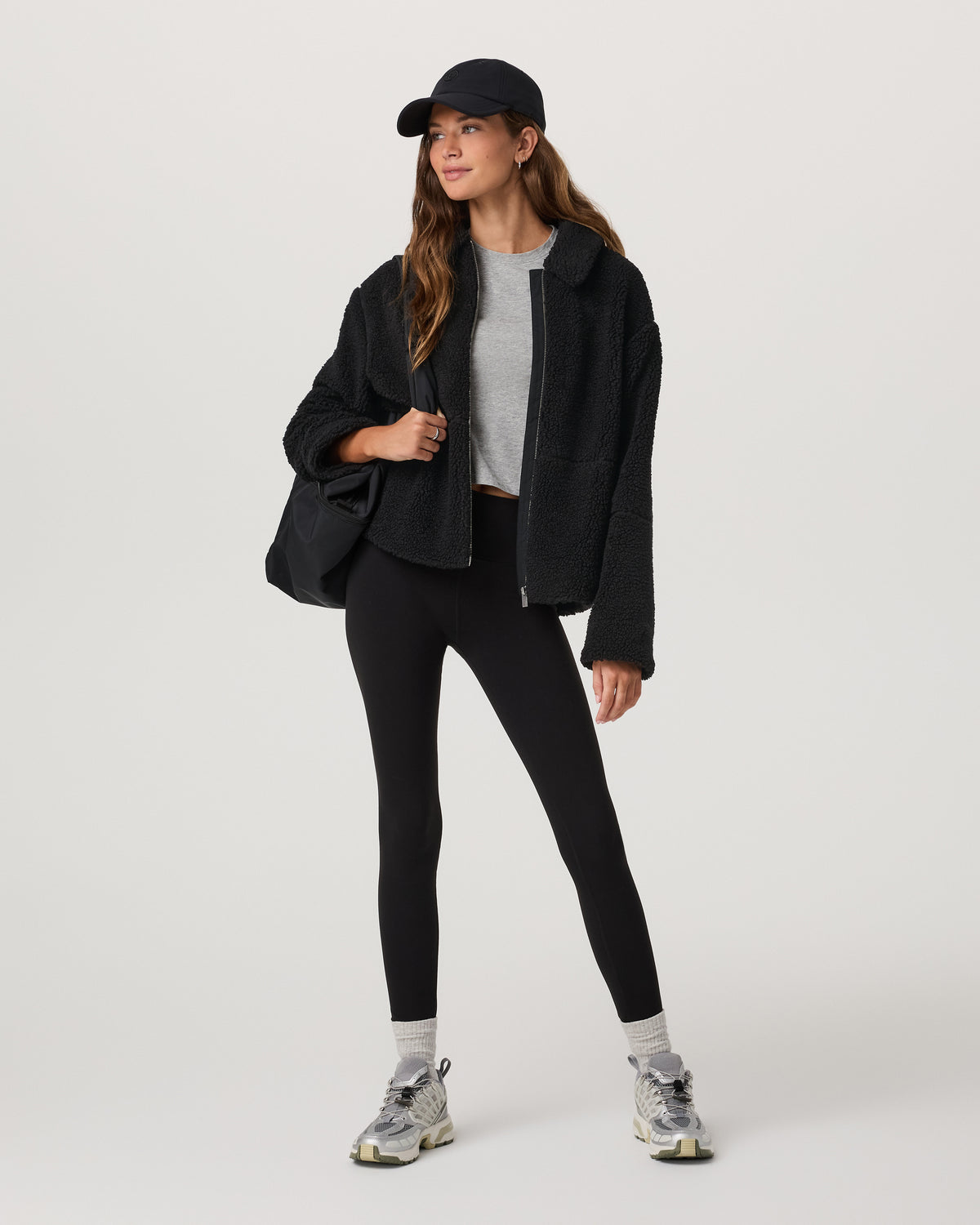 Women Vuori Lou Full Zip Jacket Women's Black Fleece Jacket