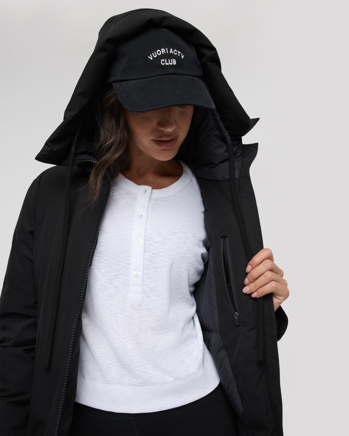 Women Vuori Icelandic Anorak Women's Black Waterproof Jacket
