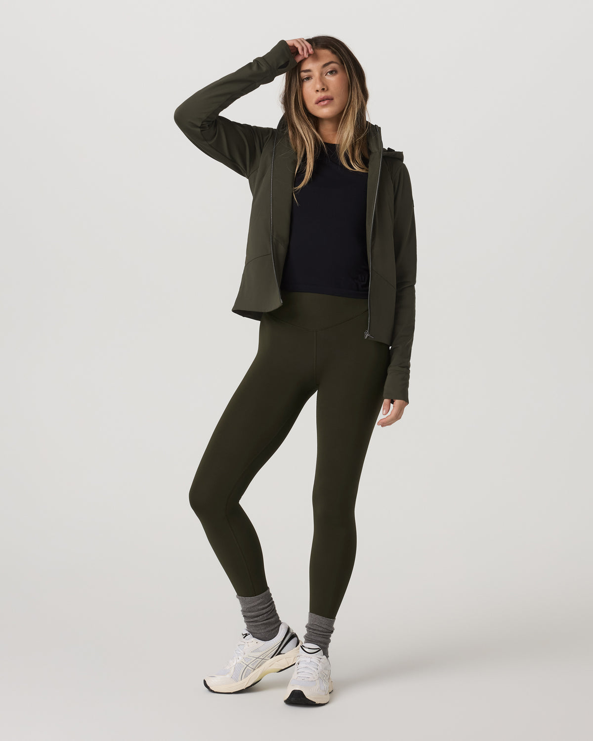Women Vuori Chilled Out Full Zip Women's Olive Training Jacket