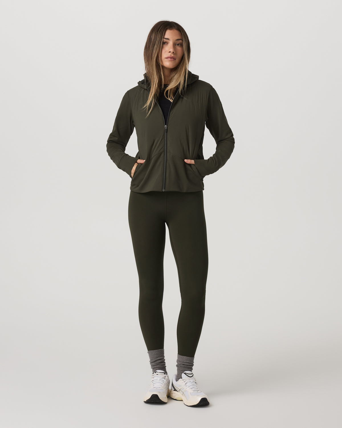 Women Vuori Chilled Out Full Zip Women's Olive Training Jacket