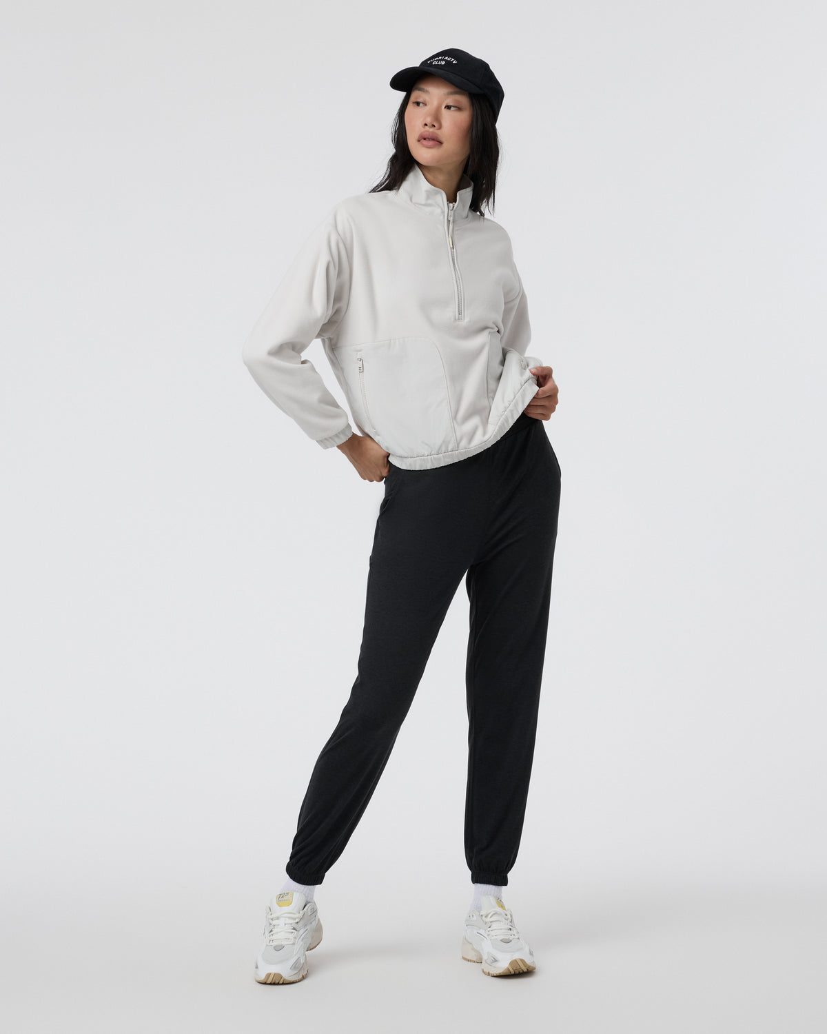 Women Vuori Women's Aspen Half Zip Salt Fleece Pullover