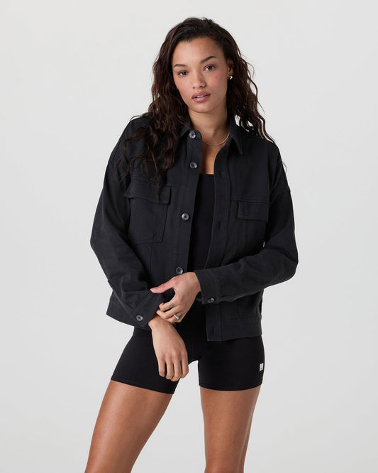 Women Vuori Mackenzie Jacket Washed Black