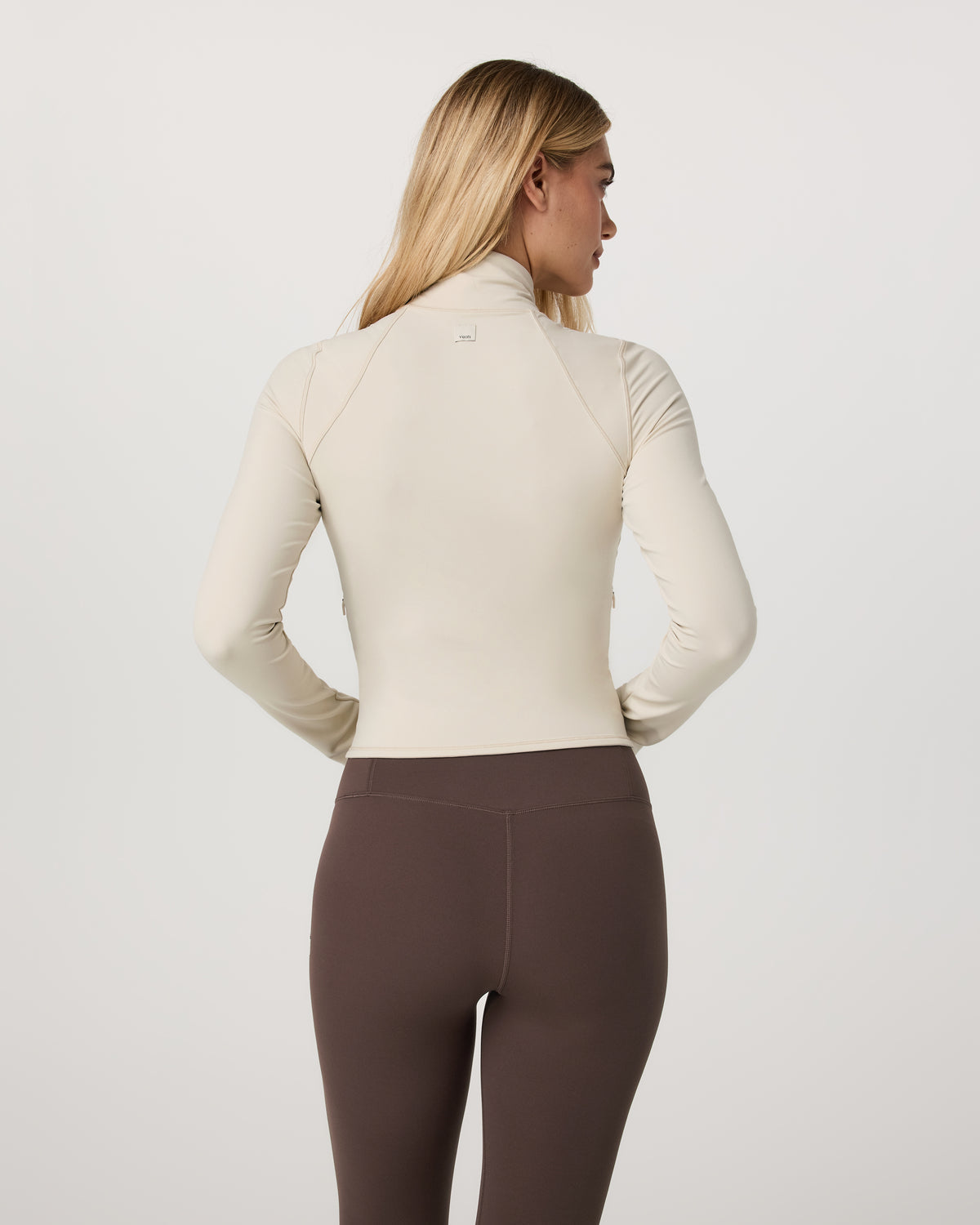 Women Vuori Vuori AllTheFeels™ Full Zip Women's Bone Fitness Jacket