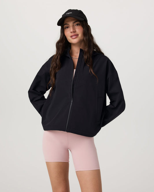 Women Vuori Nomadic Packable Rain Shell Women's Black Jacket
