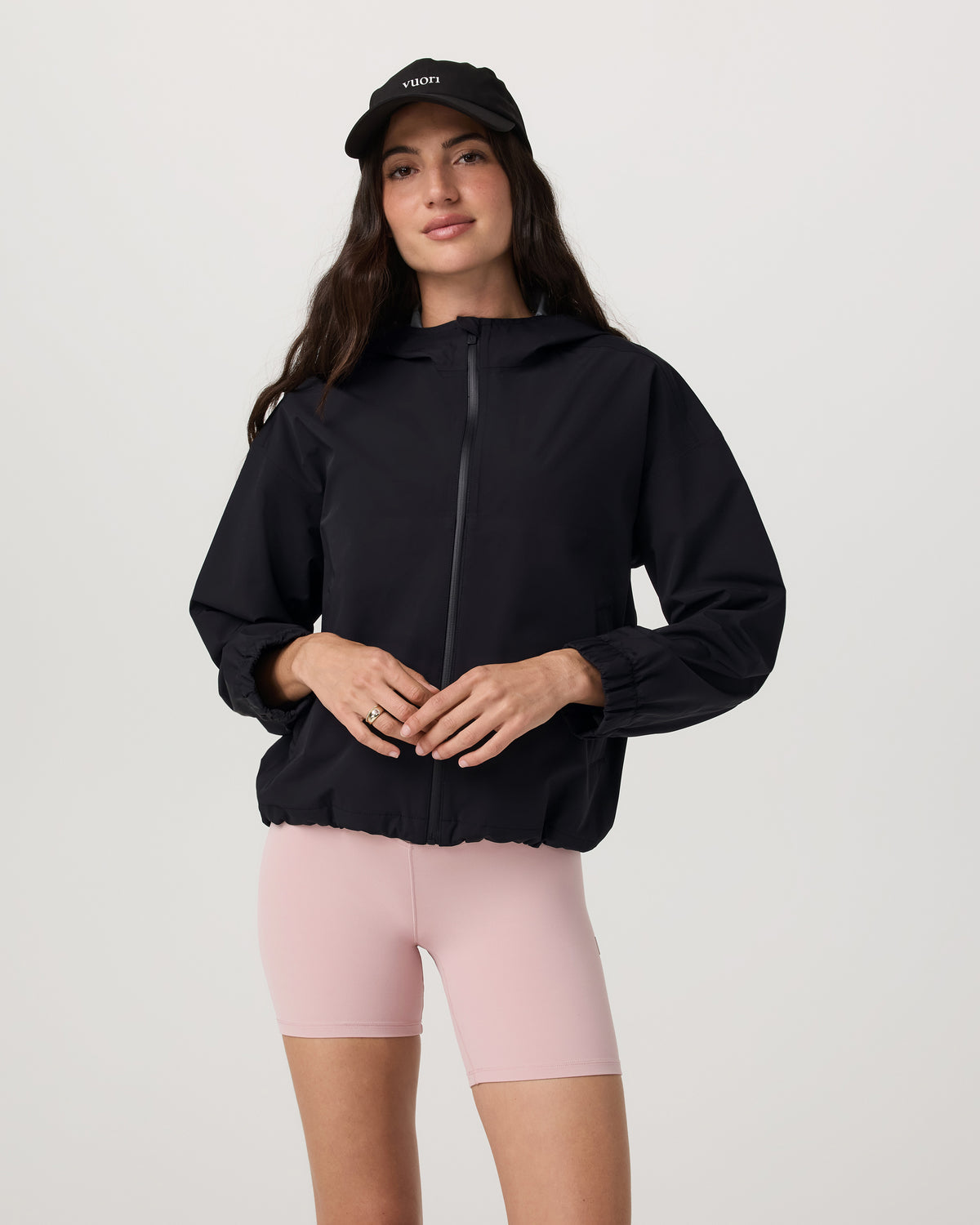 Women Vuori Nomadic Packable Rain Shell Women's Black Jacket