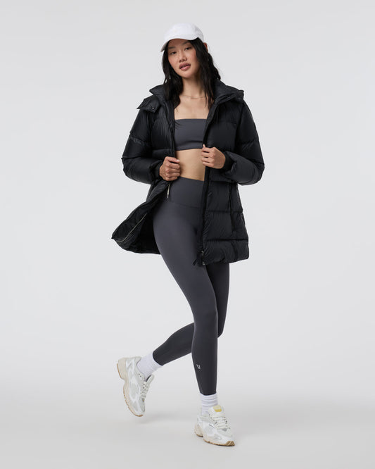 Women Vuori Vail Long Down Jacket Women's Black Jacket