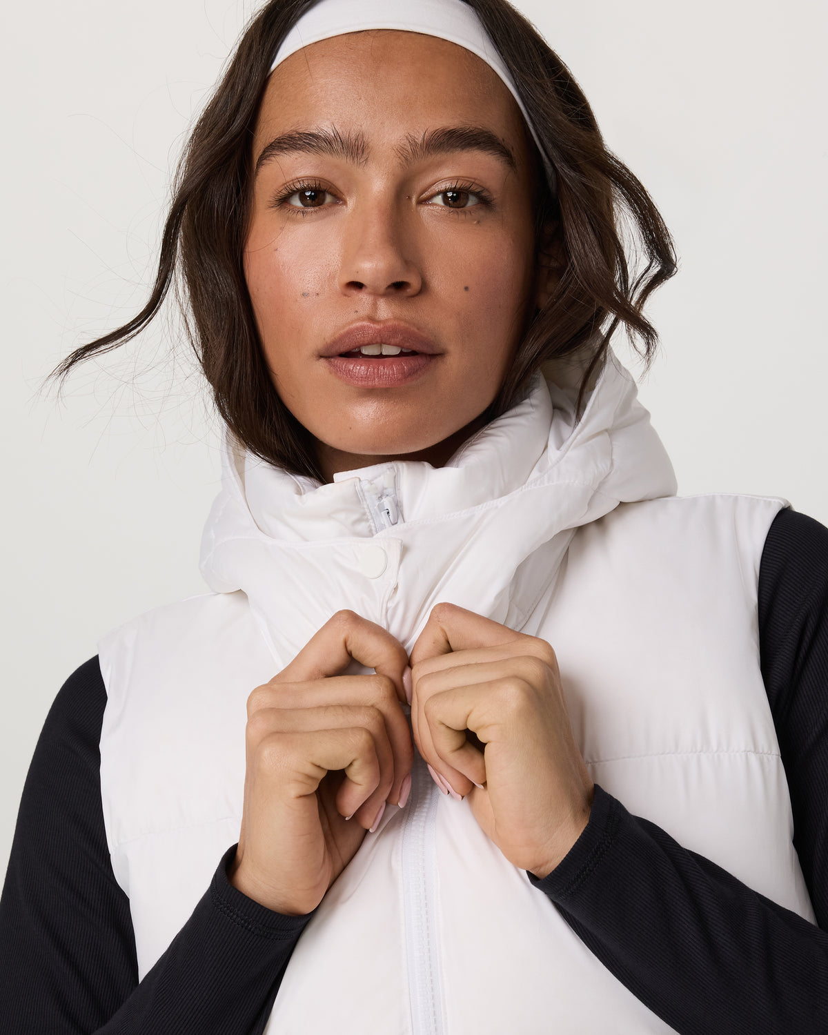 Women|New Vuori Alta Down Vest Women's White Sleeveless Vest