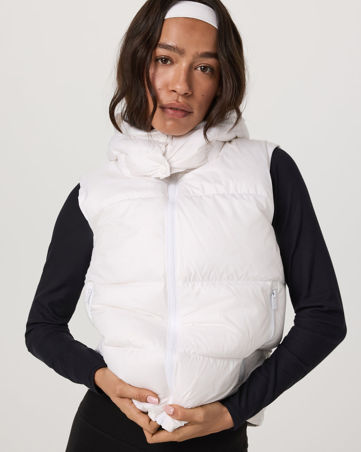 Women|New Vuori Alta Down Vest Women's White Sleeveless Vest