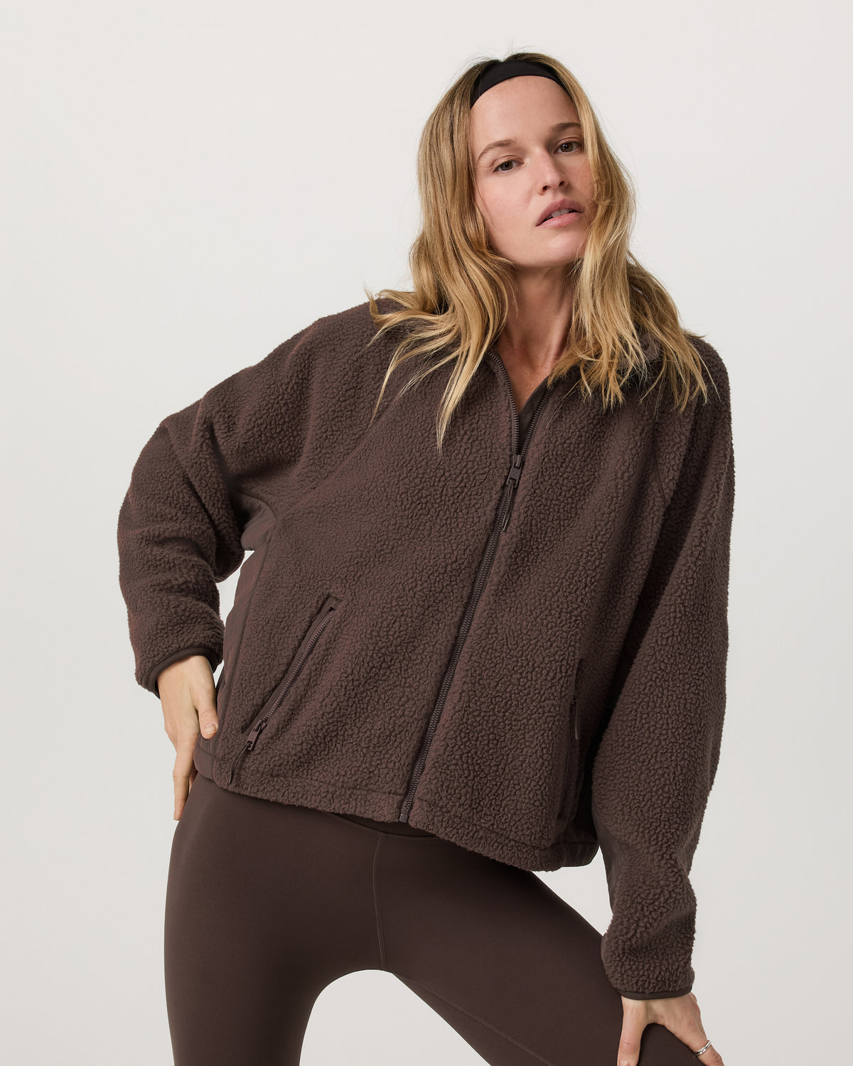 Women Vuori Alpine Jacket Women's Cozy Fleece Jacket in Java
