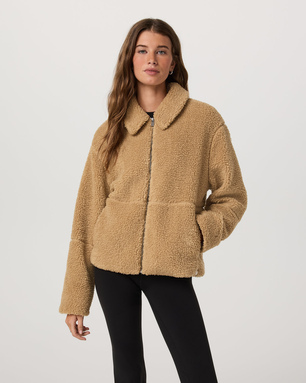 Women Vuori Lou Full Zip Jacket Women's Butterscotch Fleece Jacket