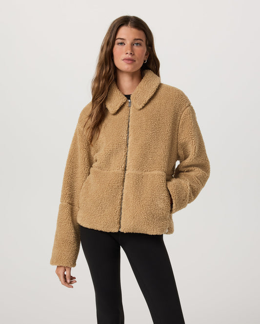 Women Vuori Lou Full Zip Jacket Women's Butterscotch Fleece Jacket