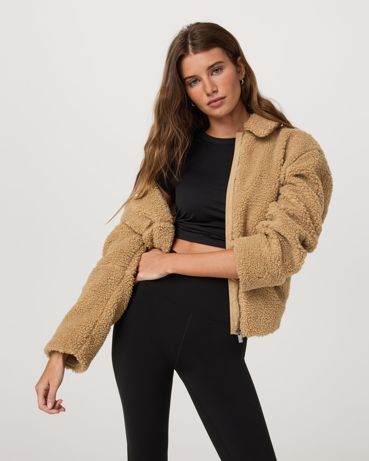 Women Vuori Lou Full Zip Jacket Women's Butterscotch Fleece Jacket