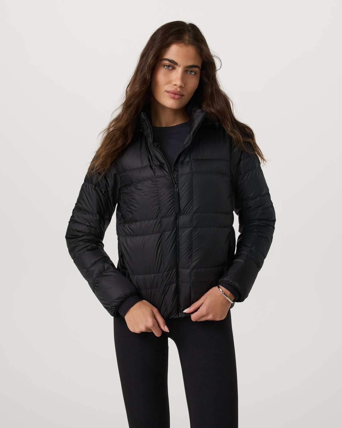 Women Vuori Women's Coordinate Packable Down Jacket Black Zip Up