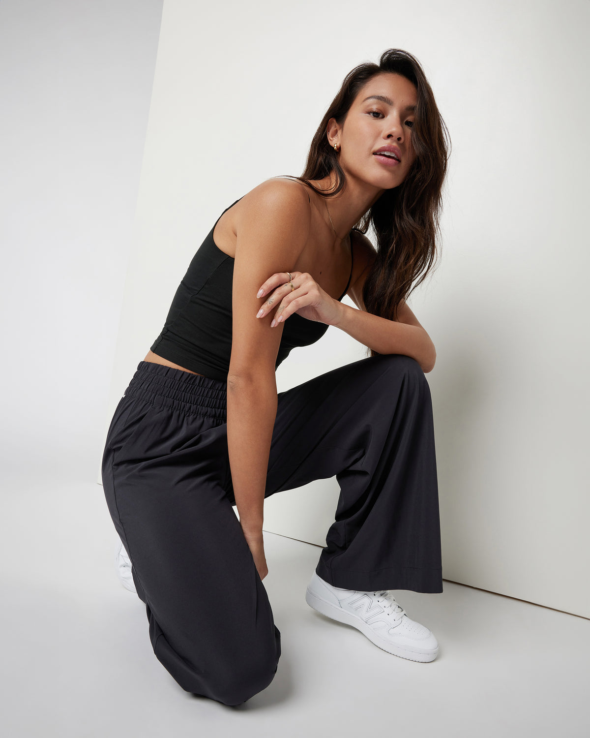 Women Vuori Villa Wideleg - Short Black Wide Leg Pants