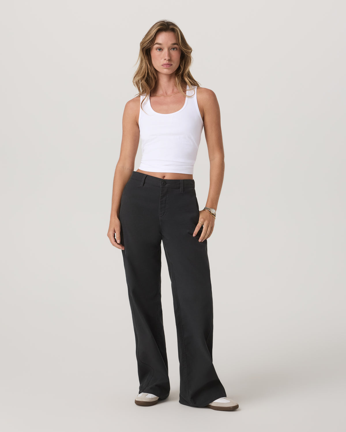Women Vuori Telluride Twill Pant Women's Washed Black Pants