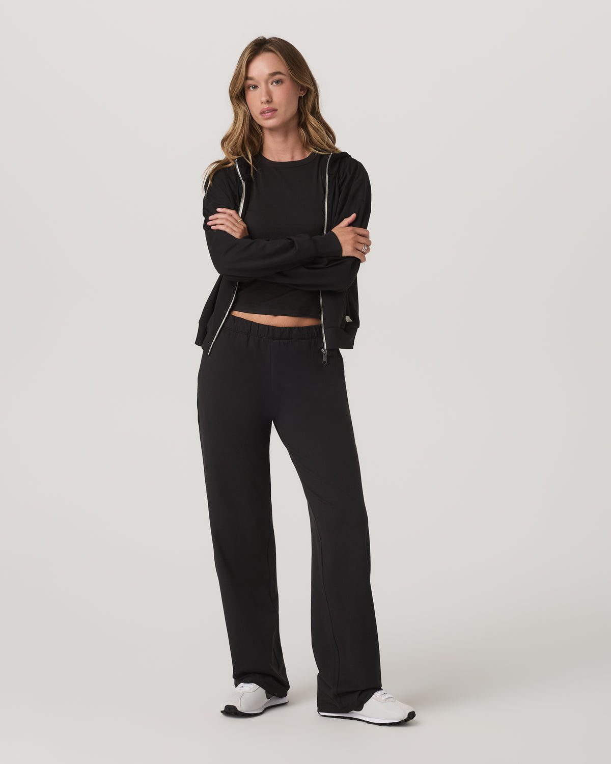 Women Vuori Halo Straight Leg Pant Women's Solid Black Pants