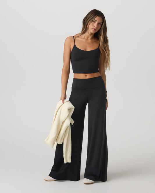 Women|New Vuori Halo Easy Wideleg Pant - Long Women's Solid Black Pants