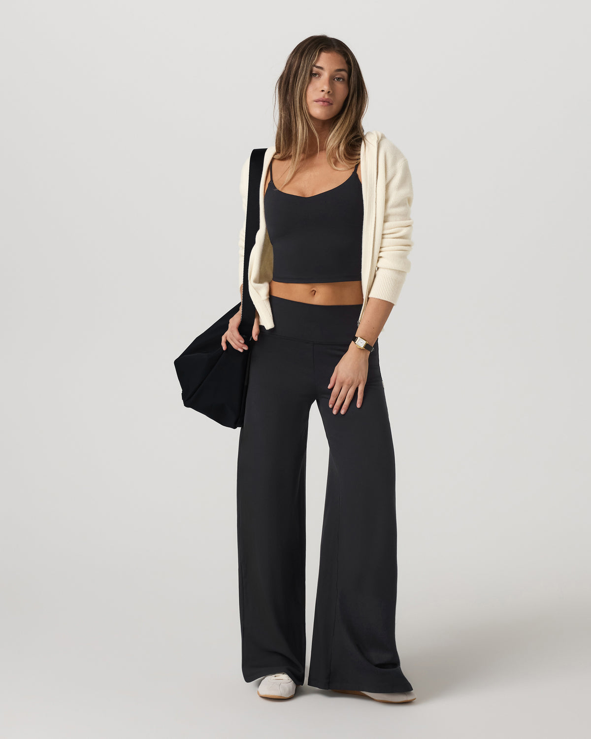 Women|New Vuori Halo Easy Wideleg Pant - Long Women's Solid Black Pants