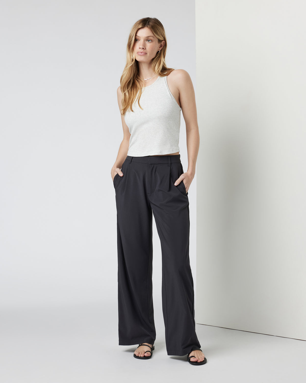 Women Vuori Villa Trouser-Short Black Tailored Pants
