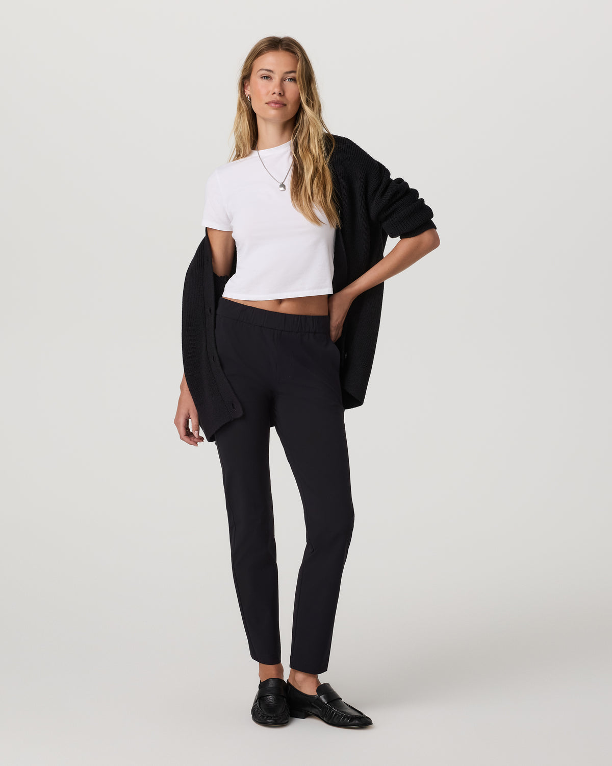 Women Vuori Miles Ankle Pant - Long Women's Black Performance Pants