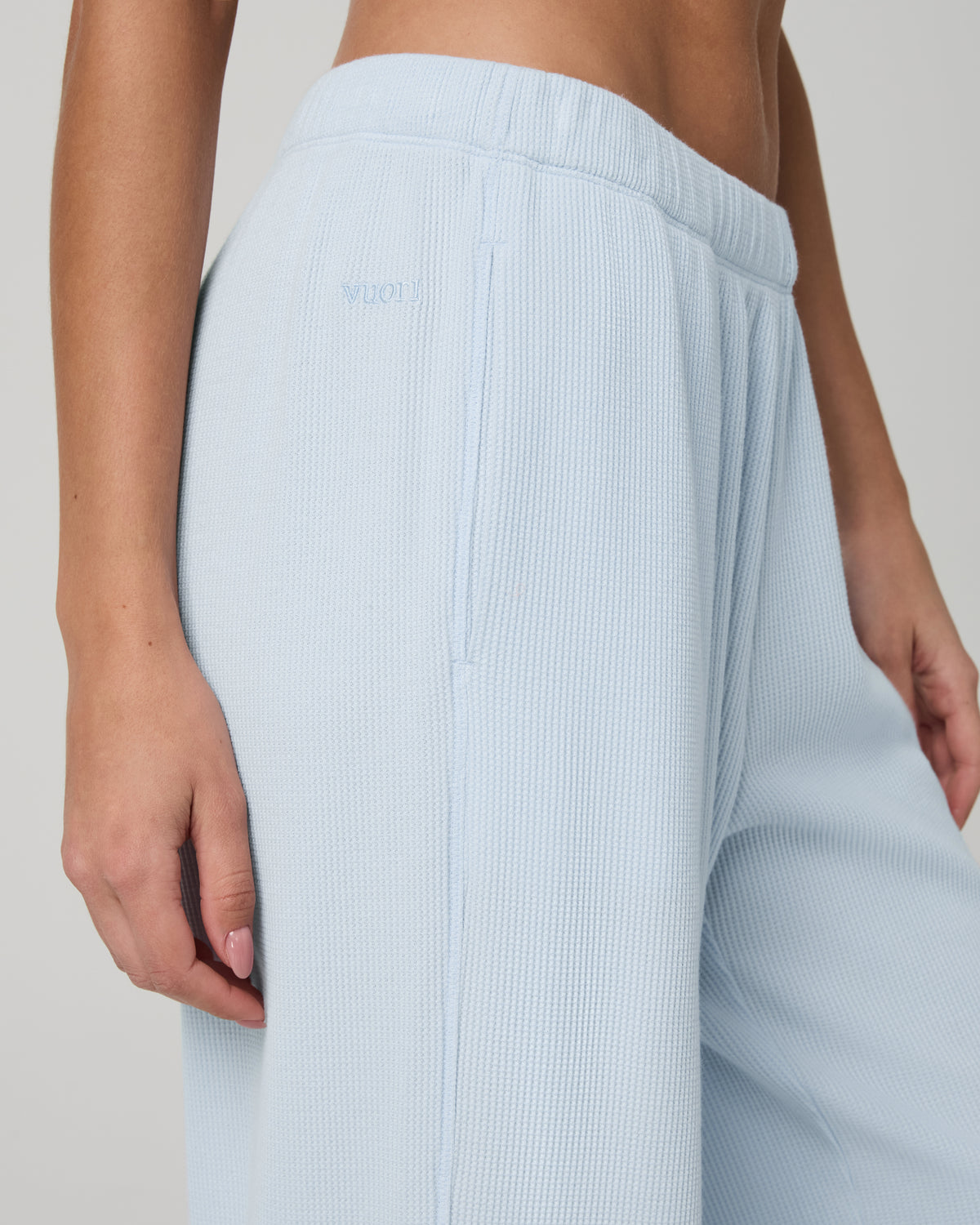 Women|New Vuori Waffle Wideleg Pant Women's Soft Sky Waffle Knit Pants