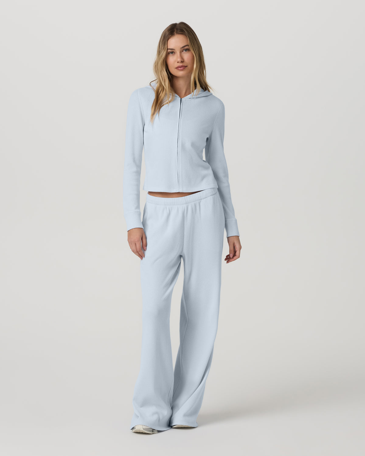Women|New Vuori Waffle Wideleg Pant Women's Soft Sky Waffle Knit Pants