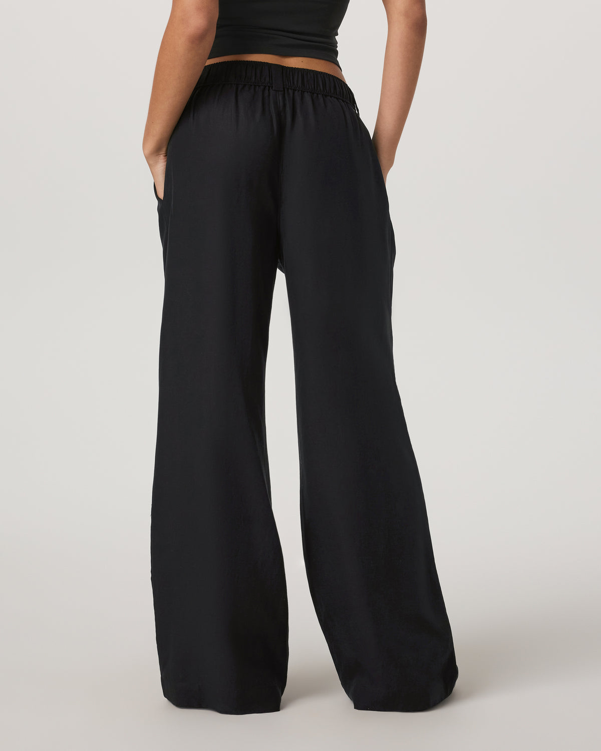 Women Vuori Trestles Twill Wideleg Women's Black Trouser Pants