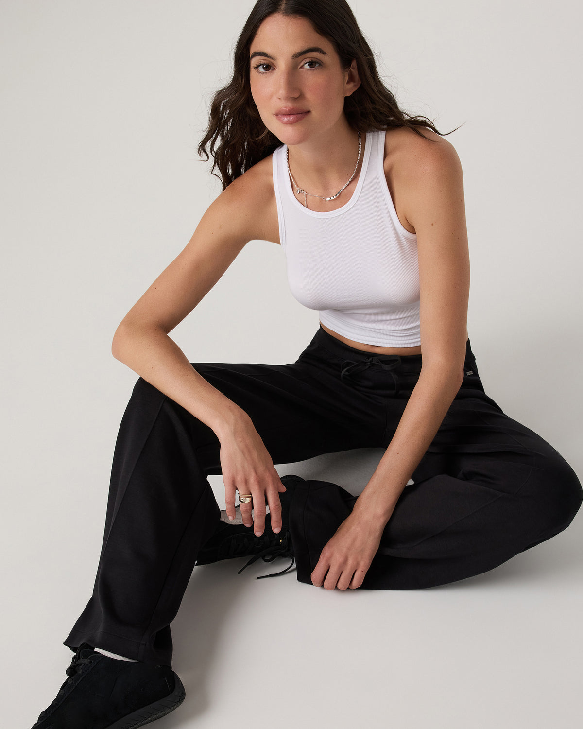 Women Vuori Compose Wideleg Pant Women's Black Mid-High Rise Pant