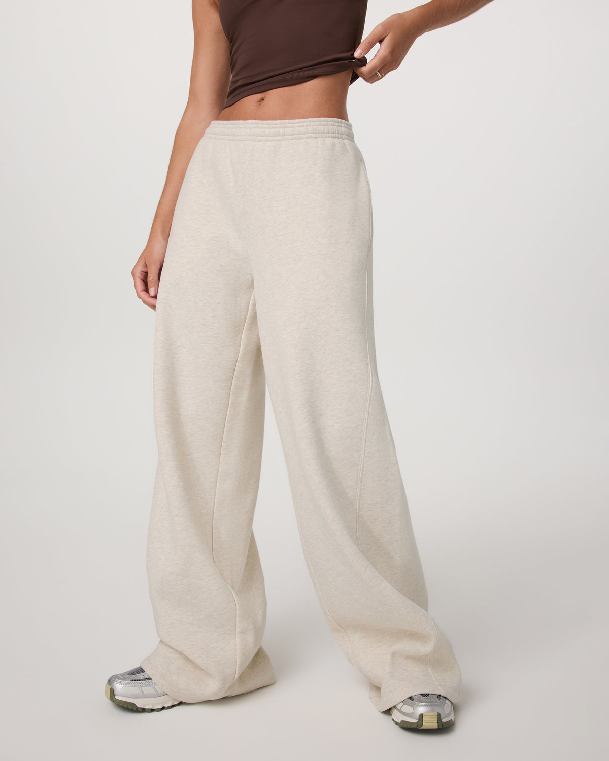 Women Vuori Women's Restore Ultra Wideleg Sweatpant Bone Heather
