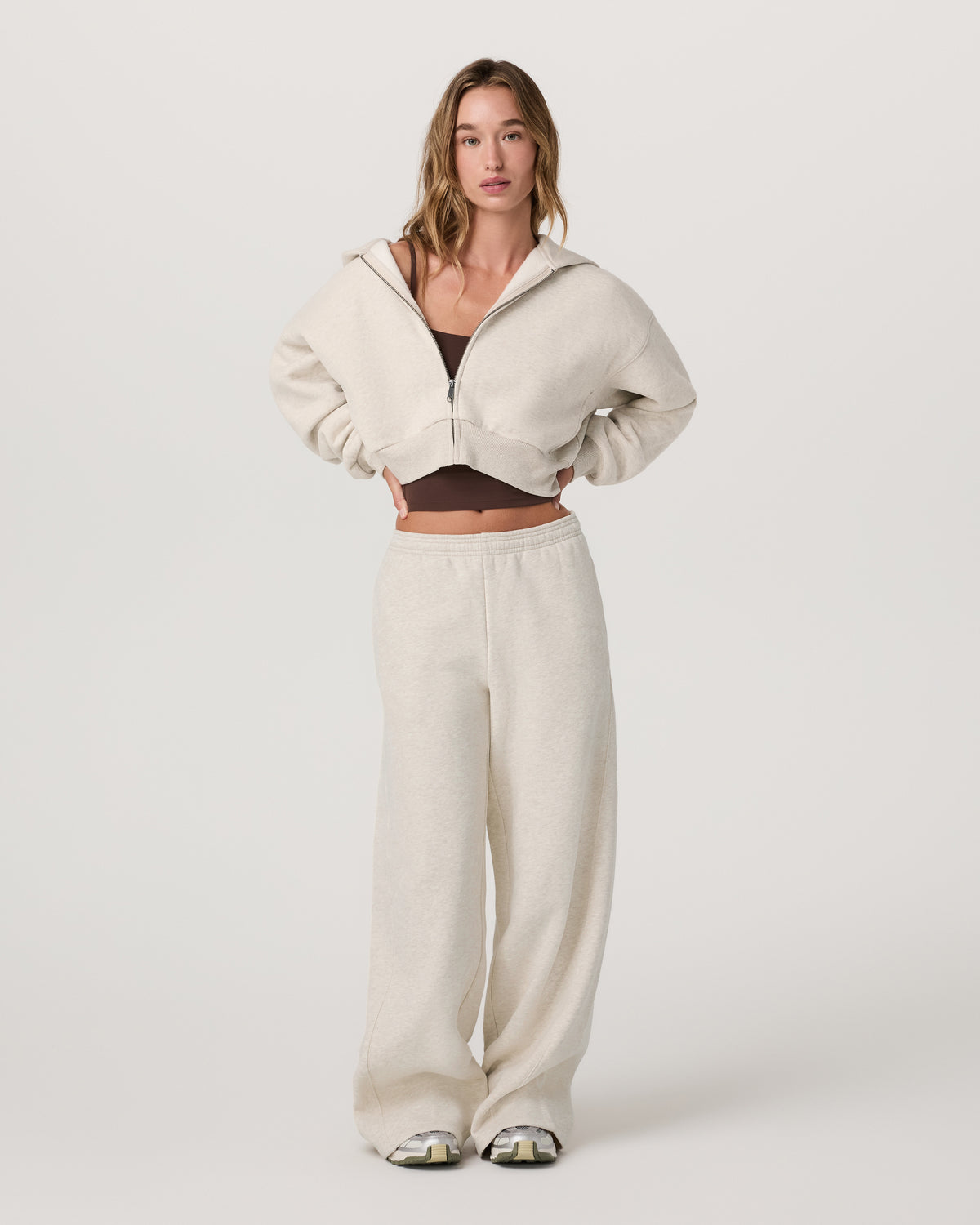Women Vuori Women's Restore Ultra Wideleg Sweatpant Bone Heather
