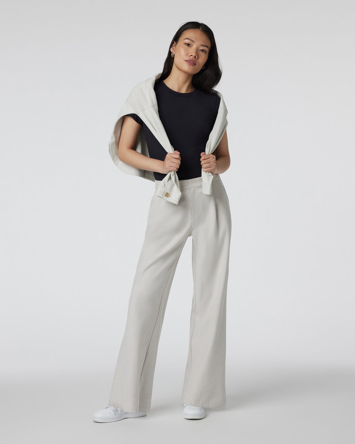 Women Vuori Elevation Trouser Ecru Heather High-Rise Pants
