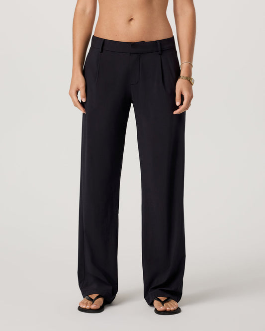 Women Vuori Villa Low Slung Trouser Women's Black Low-Rise Pants