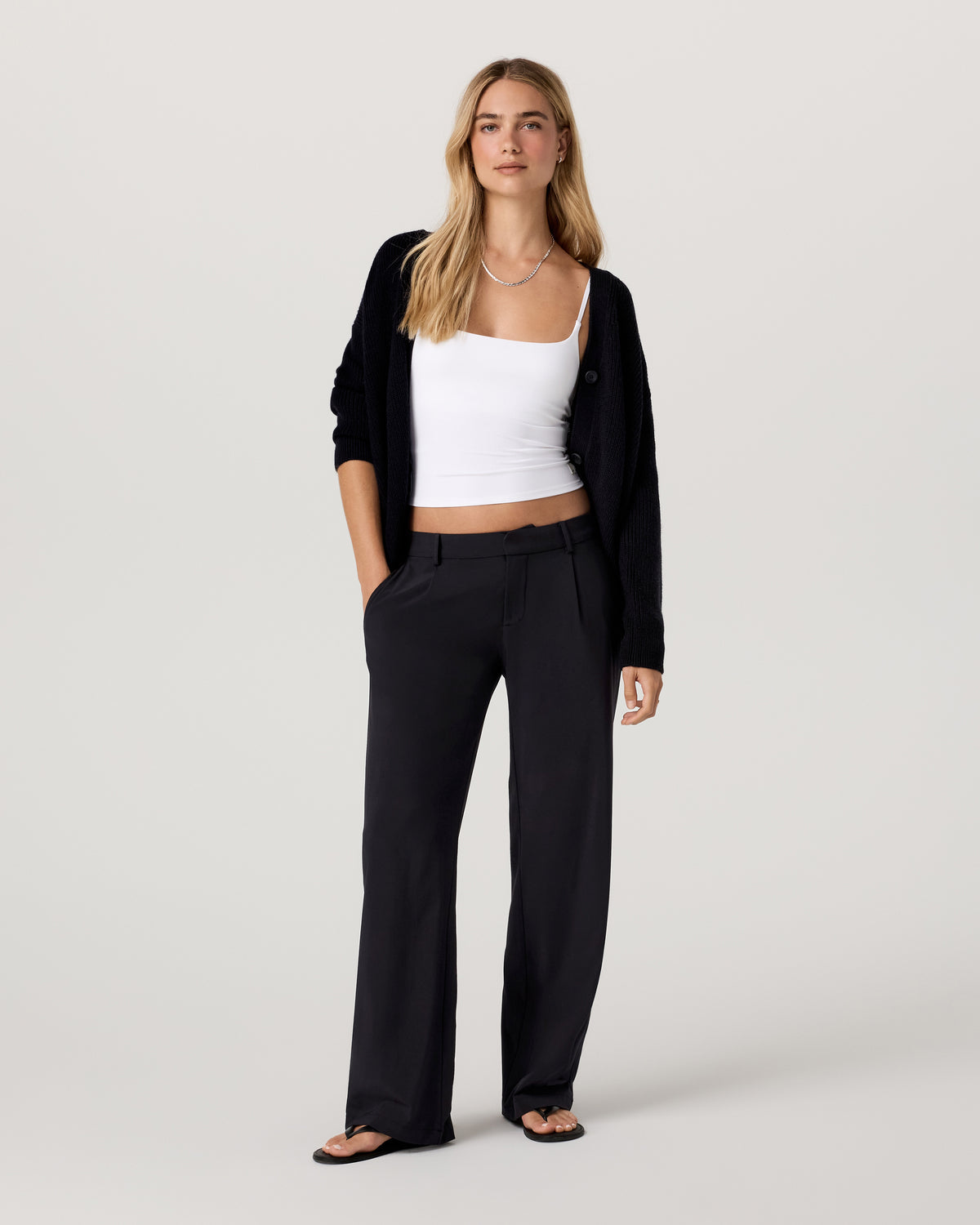 Women Vuori Villa Low Slung Trouser Women's Black Low-Rise Pants