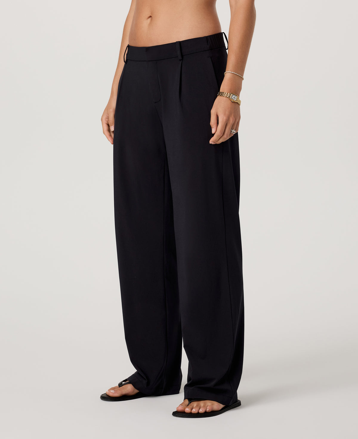 Women Vuori Villa Low Slung Trouser Women's Black Low-Rise Pants