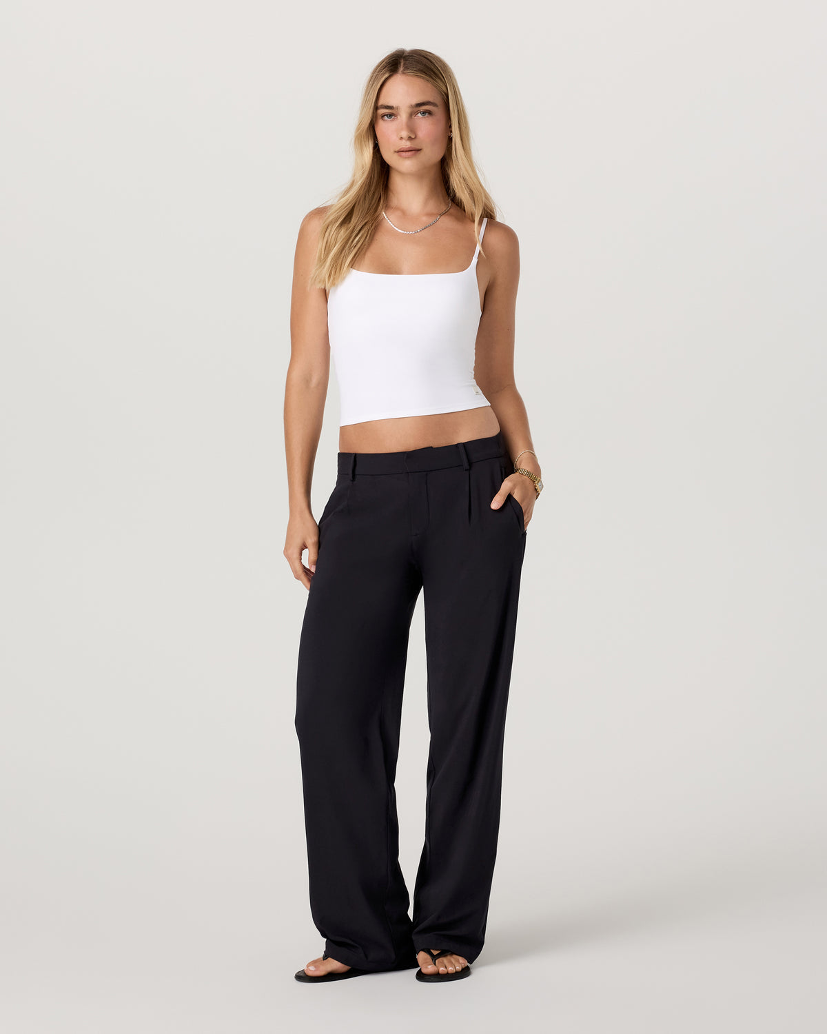 Women Vuori Villa Low Slung Trouser Women's Black Low-Rise Pants