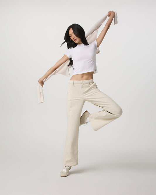 Women Vuori Telluride Twill Pant Women's Bone Mid-Low Rise Pants