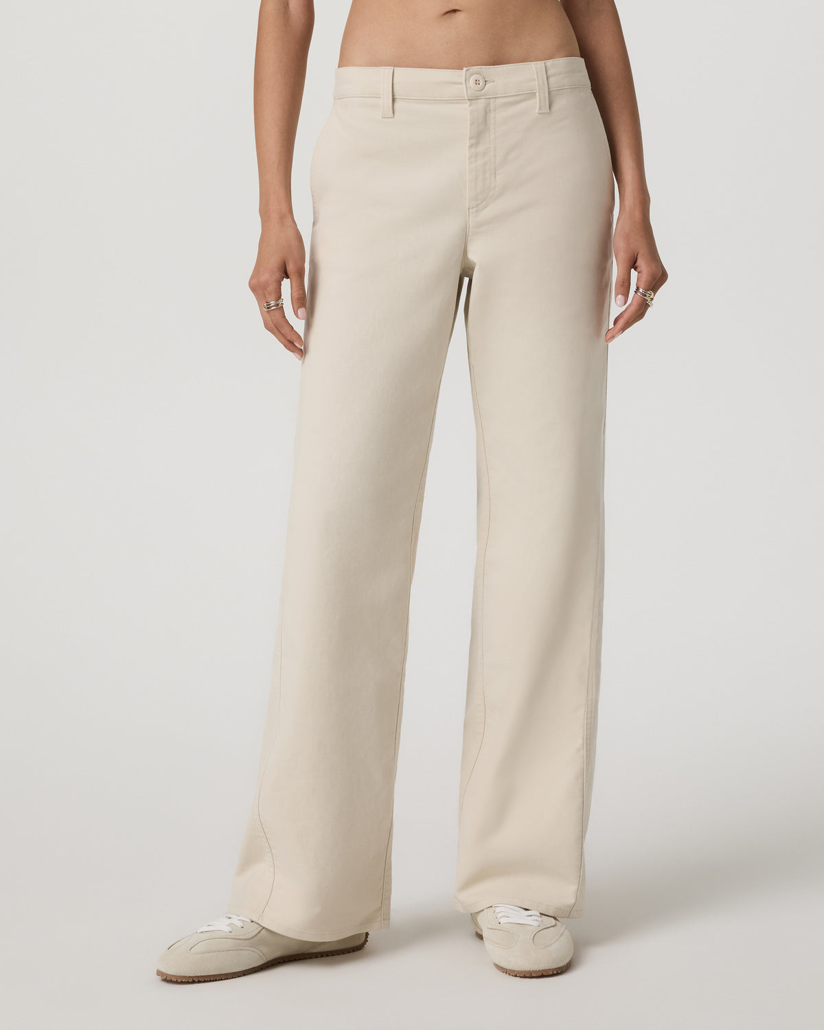 Women Vuori Telluride Twill Pant Women's Bone Mid-Low Rise Pants