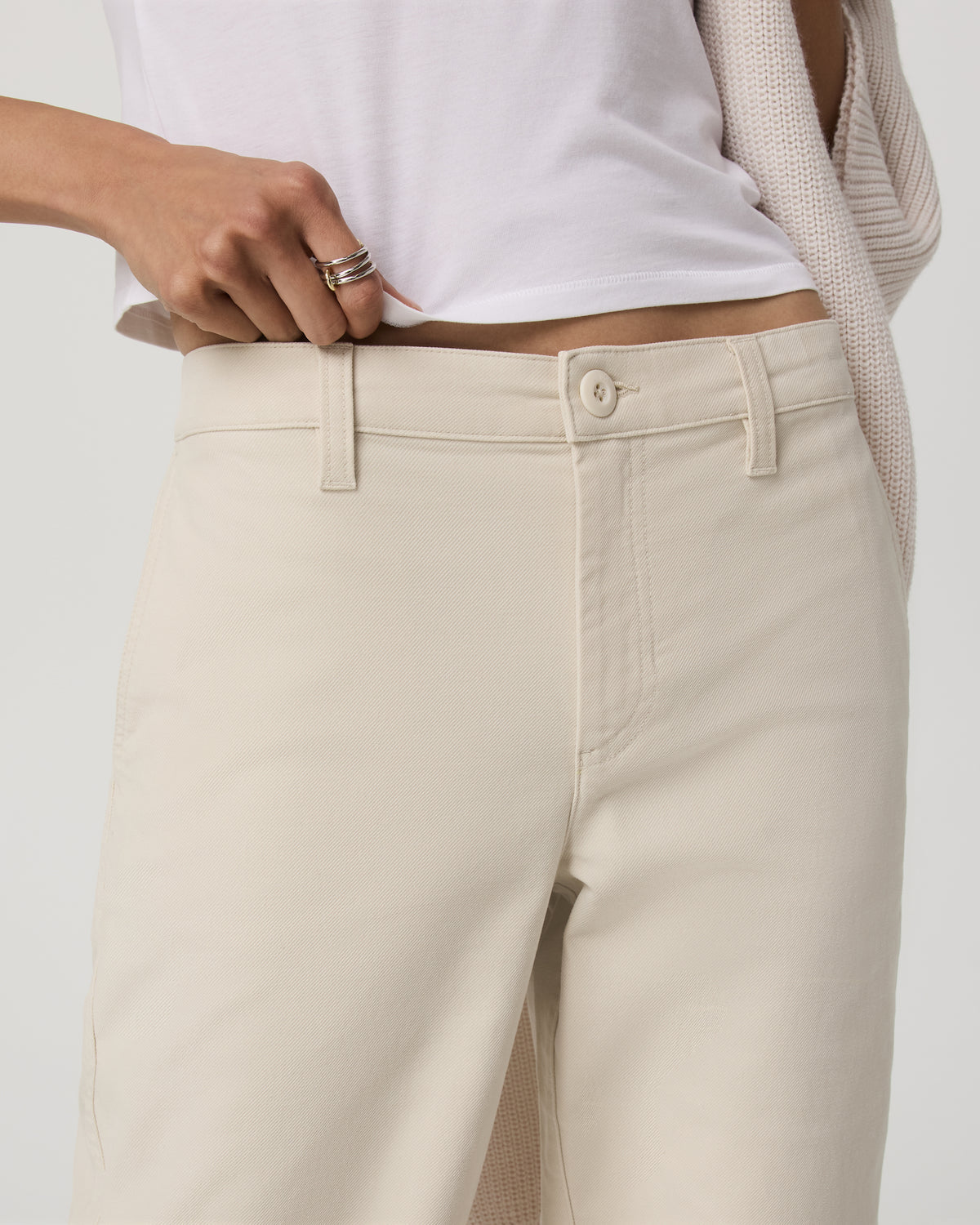 Women Vuori Telluride Twill Pant Women's Bone Mid-Low Rise Pants
