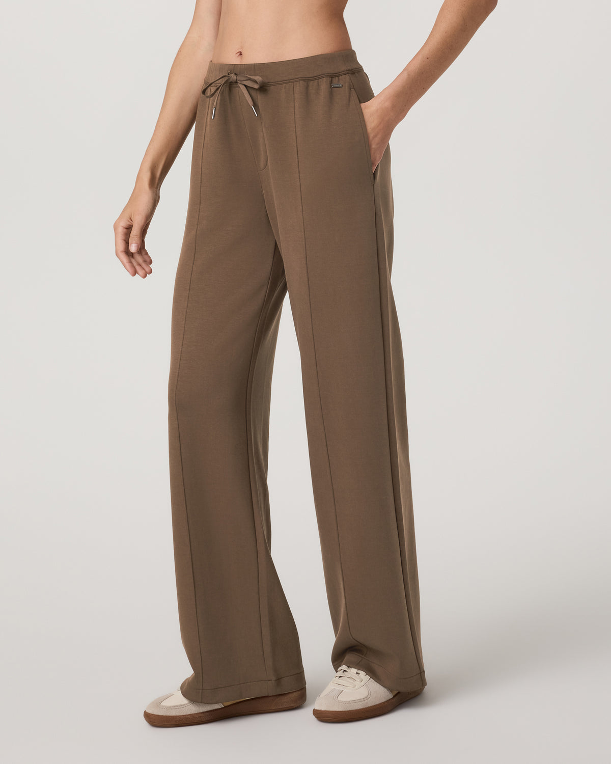 Women Vuori Compose Wideleg Pant Espresso Mid-High Rise Pants