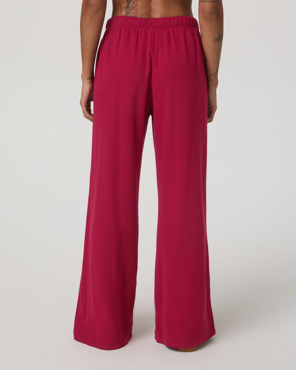 Women Vuori Waffle Wideleg Pant Women's Strawberry Waffle Knit Pant