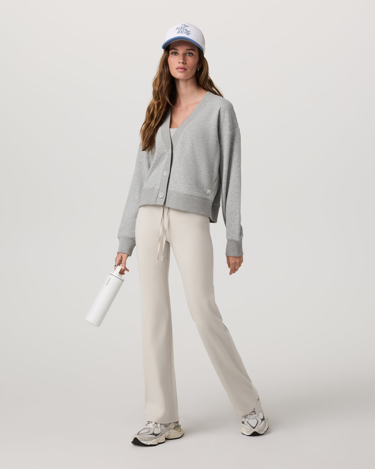 Women Vuori Halo Flare Pant Women's Ecru Heather Pants