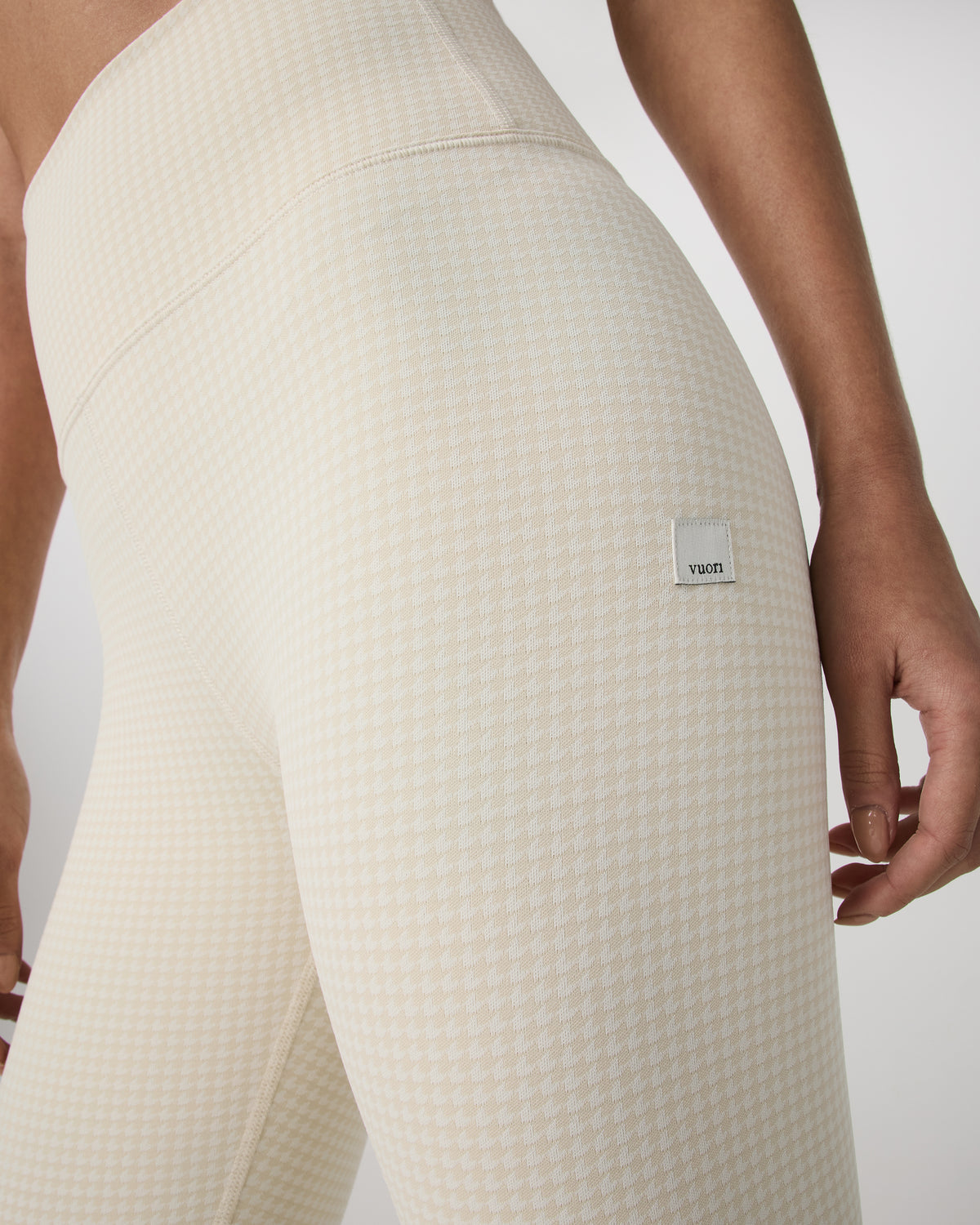 Women|New Vuori Micro Houndstooth Legging Natural Micro Houndstooth