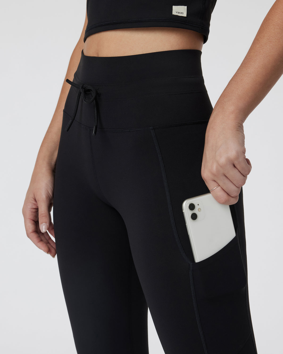 Women Vuori Daily Pocket Legging Black High Rise Leggings