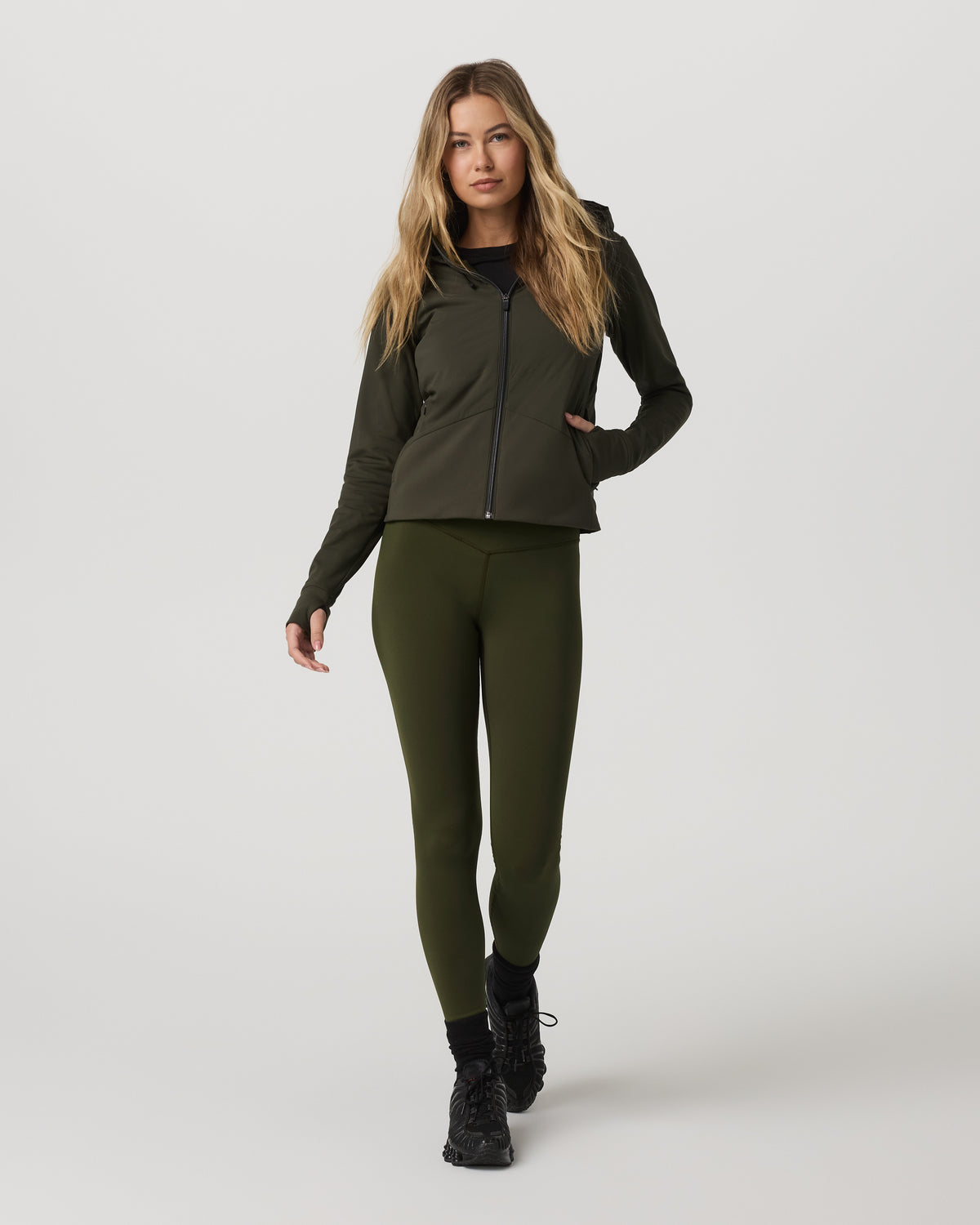 Women Vuori Chilled Out Legging Women's Olive High-Waist Leggings