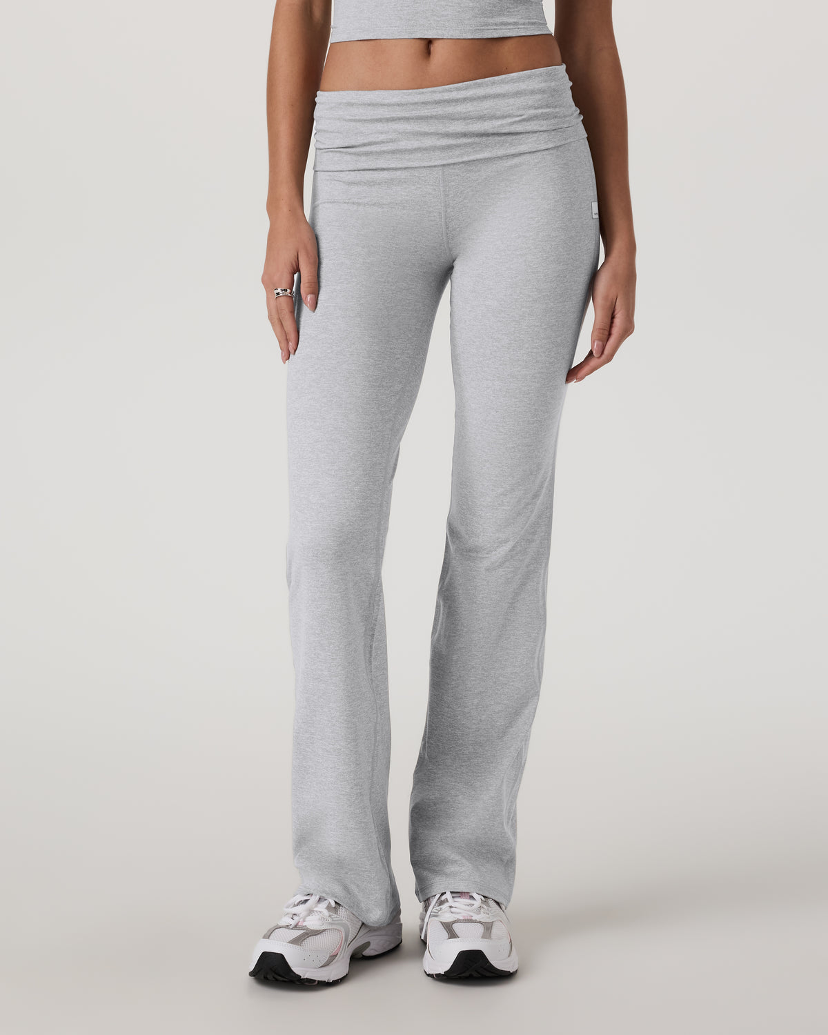 Women Vuori Halo Foldover Pant Pale Grey Heather