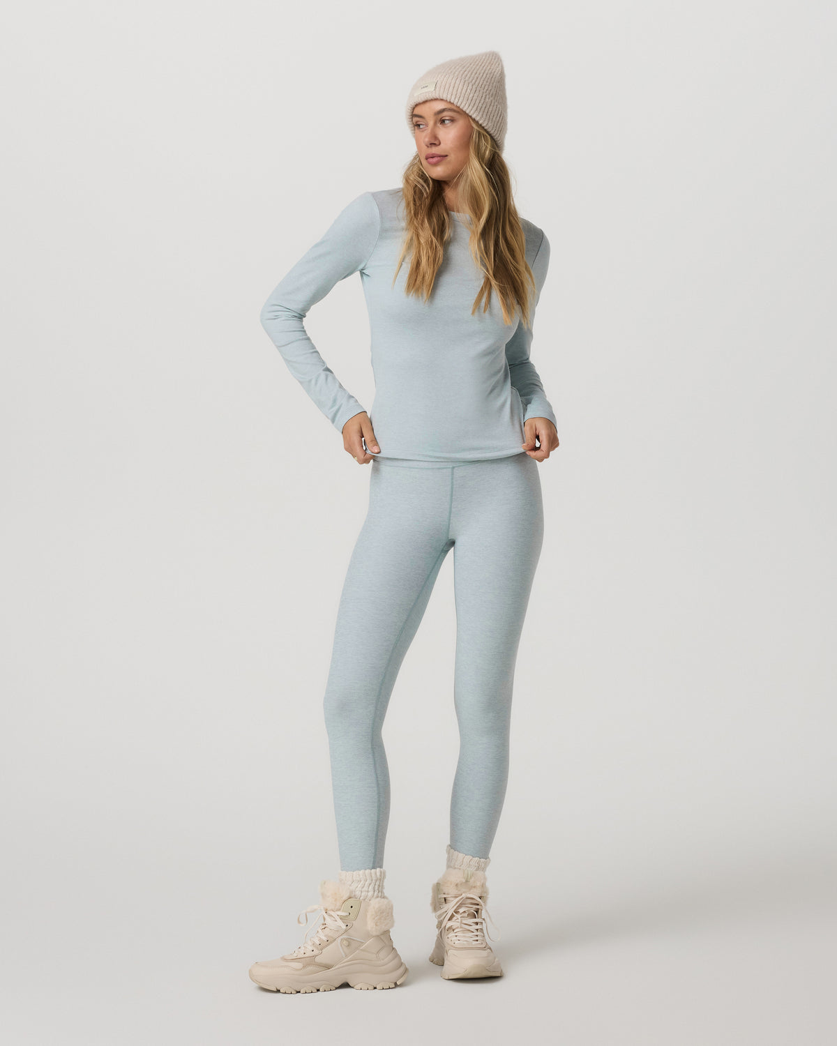Women Vuori Clean Elevation Legging Women's Blue Haze Leggings