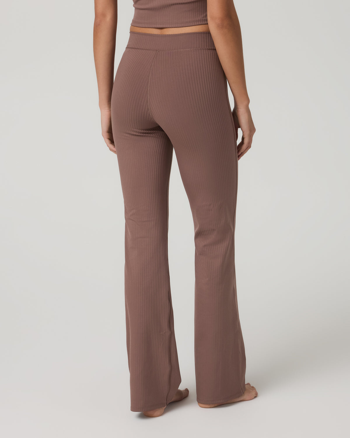 Women Vuori Inversion Rib Slim Flare Women's Sable Slim Flare Leggings