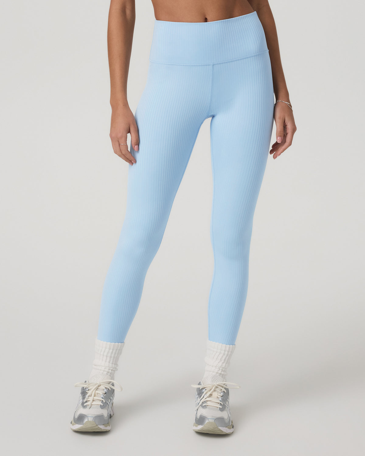 Women Vuori Inversion Rib Legging Women's Crystal Blue Rib Knit Leggings