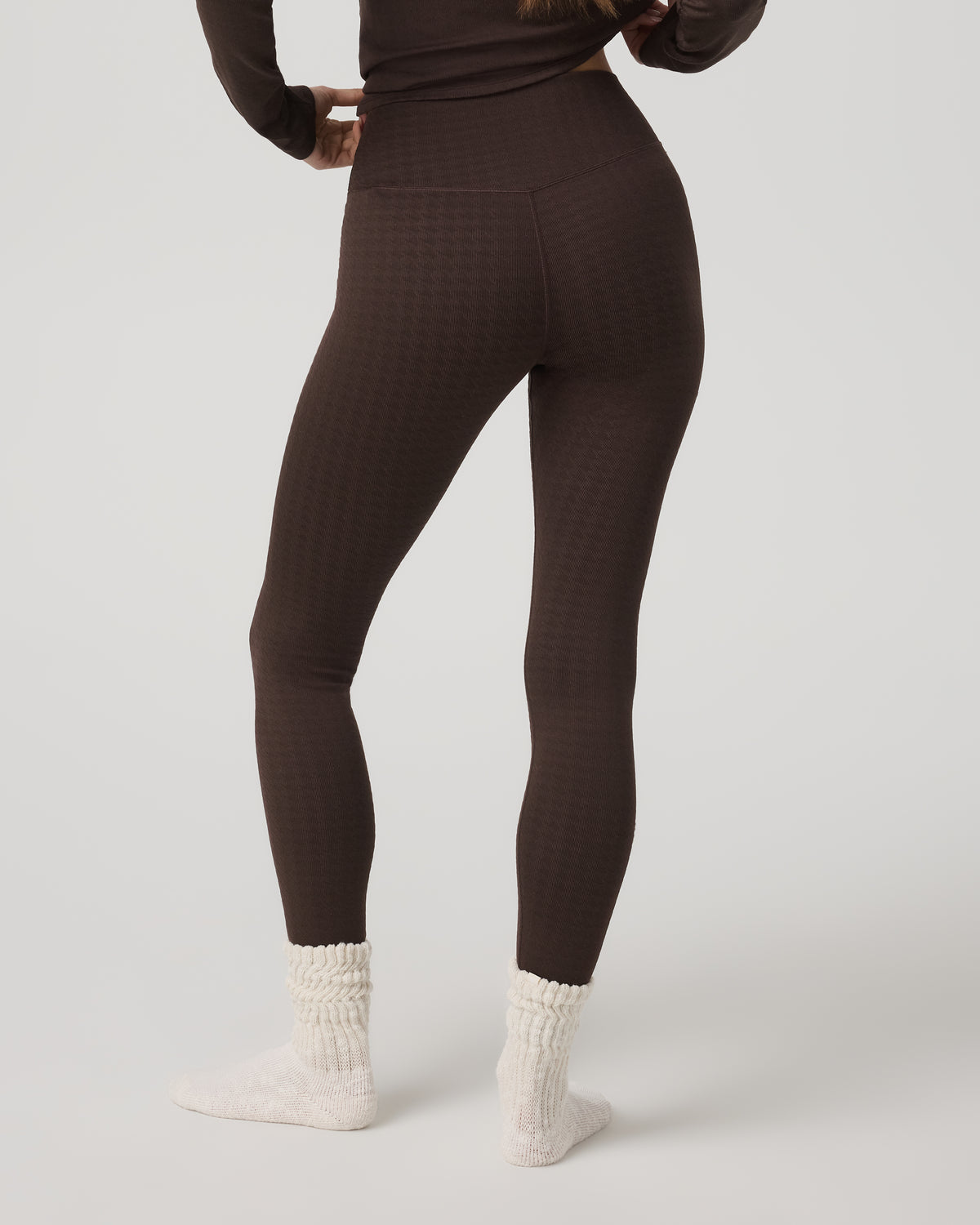 Women Vuori Women's Textured Chilled Out Legging Java Houndstooth